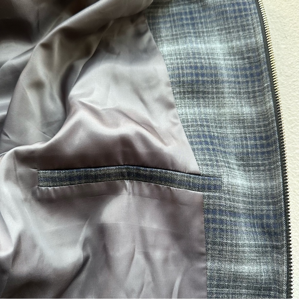 WAO Bomber Jacket Plaid Black and Gray Women's Sz Medium - Picture 9 of 16